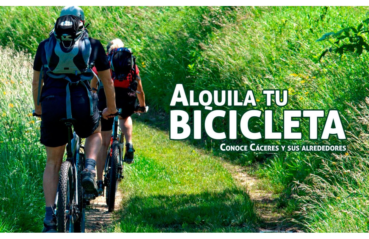 Alquila tu bicicleta y conoce Cáceres y sus alrededores